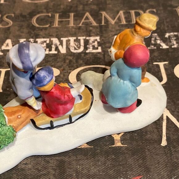 1992 Lemax Dickensvale "Bringing Home the Tree" Christmas Figure  #23053 - Picture 4 of 6